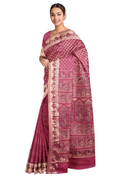 Swarnachari Silk Saree - Magenta