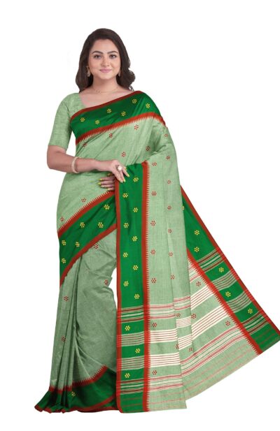 Handwoven Dhaniakhali Cotton Saree
