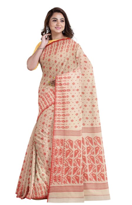 Handwoven Cotton Jamdani Saree