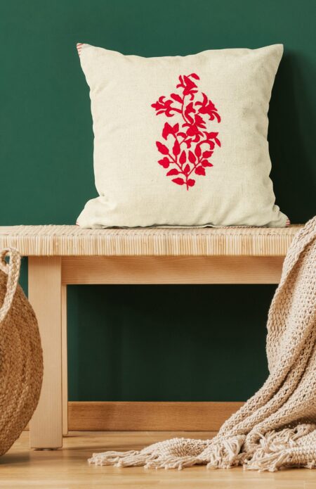 Hand Embroidered Cotton Cushion Cover