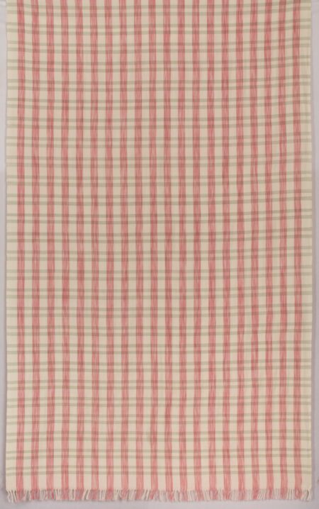 Handwoven Peach Woolen Shawl - Image 2
