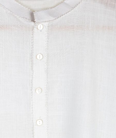 Handspun Muslin Men Kurta White - Image 3