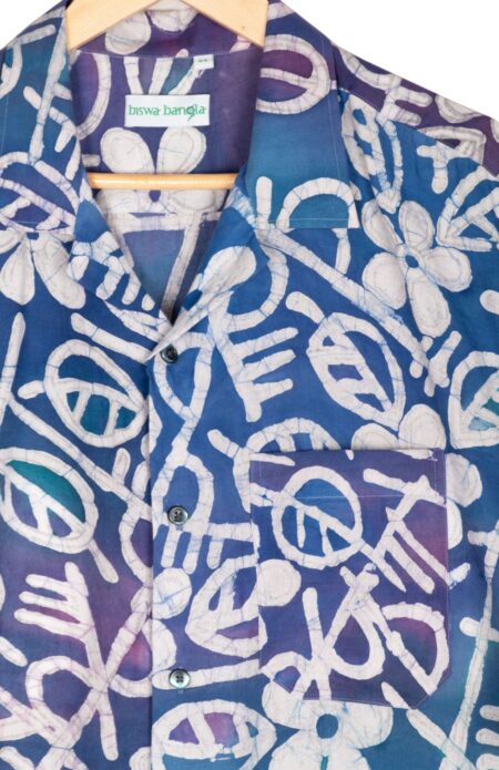 Batik Printed Cotton Half Sleeve Shirt - Image 2