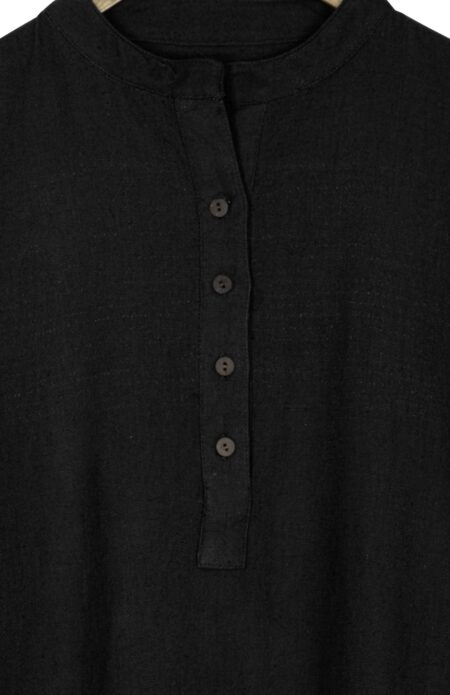 Handwoven Cotton Black Kameez for Women - Image 2