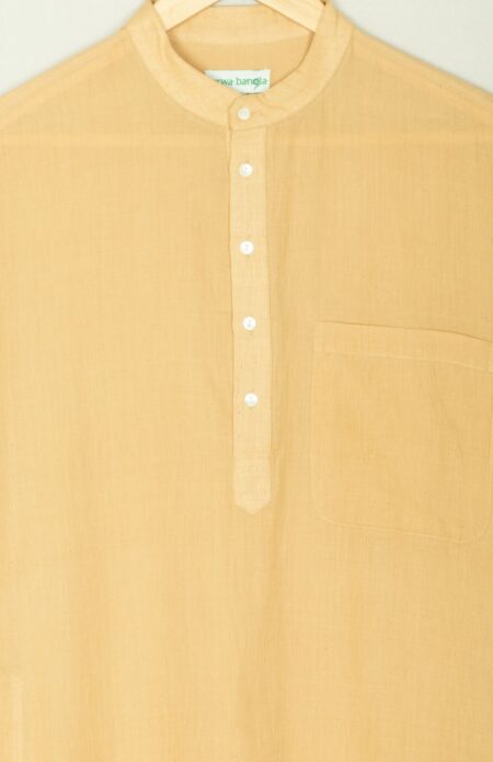 Handwoven Men Cotton Kurta - Image 3