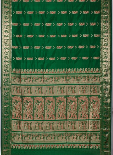 Baluchari Silk Saree with Zari Mina Work - Image 5