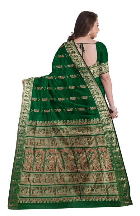 Baluchari Silk Saree with Zari Mina Work - Image 2
