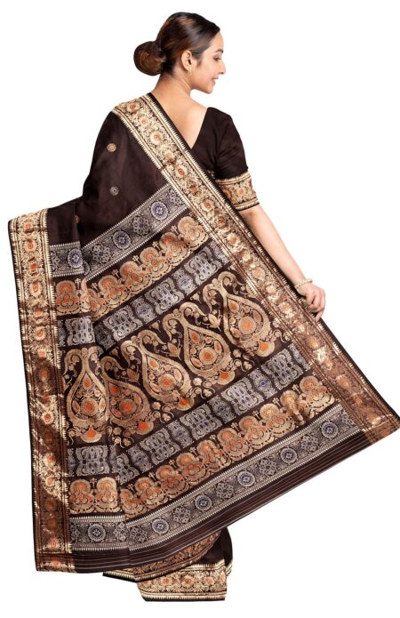 Baluchari Silk Saree  Brown