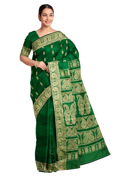 Baluchari Silk Saree  Green