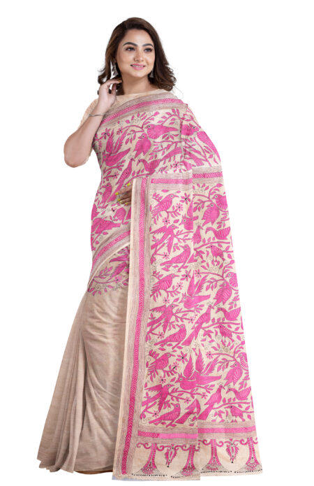 Kantha Silk Saree - Image 3