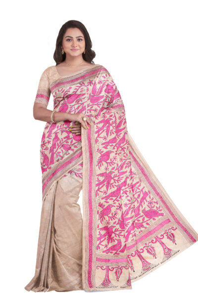 Kantha Silk Saree