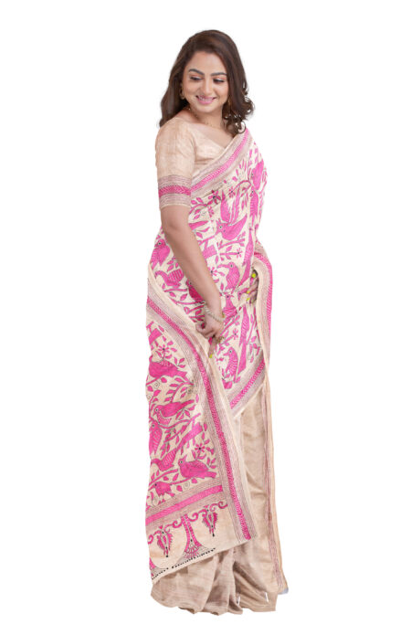 Kantha Silk Saree - Image 4