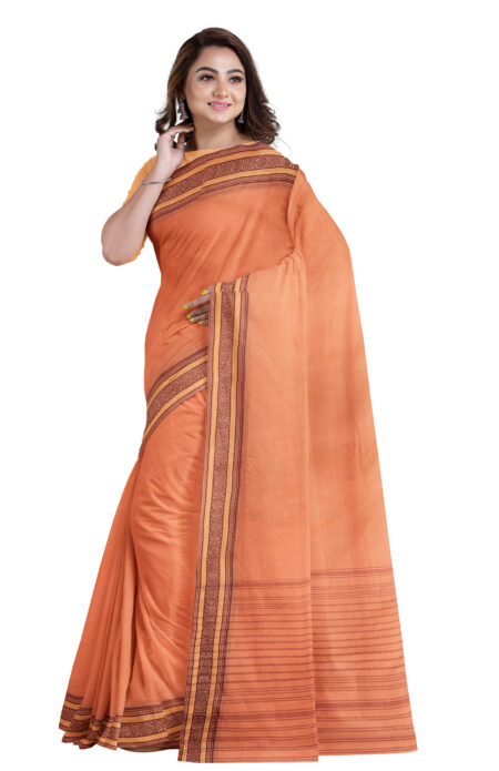 Handwoven Dhaniakhali Cotton Saree - Image 2