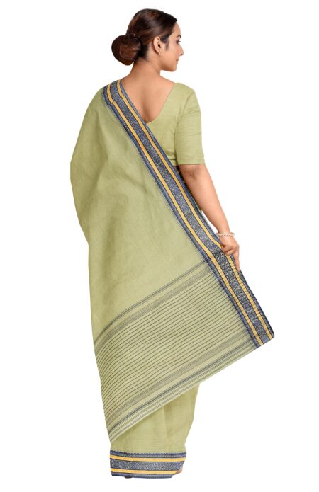 Handwoven Dhaniakhali Cotton Saree - Image 3