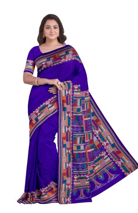 Kantha Silk Saree - Image 3
