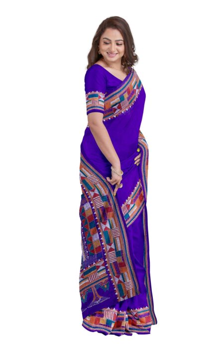 Kantha Silk Saree - Image 4
