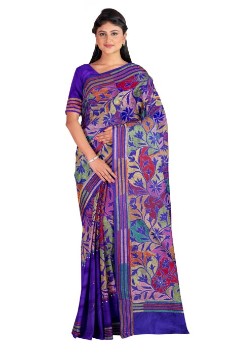 Kantha Silk Saree - Image 3