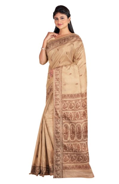 Baluchari Silk Saree - Beige