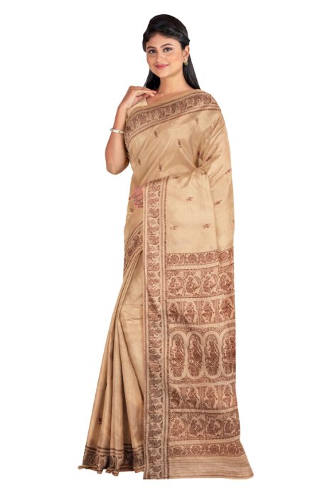 Baluchari Silk Saree - Beige