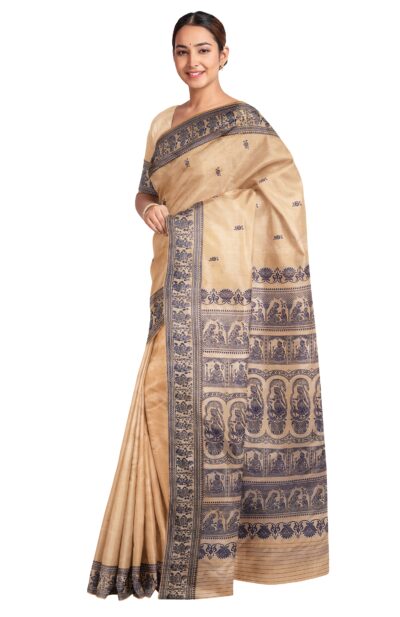 Baluchari Silk Saree - Beige