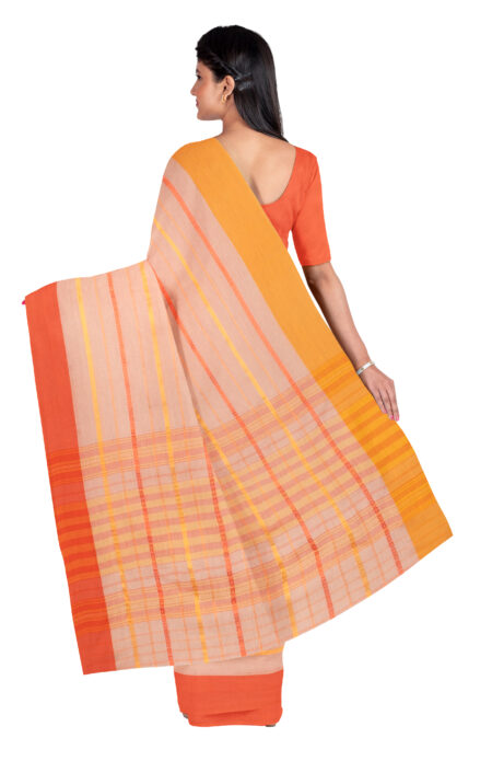 Handwoven Dhaniakhali Cotton Saree - Image 2