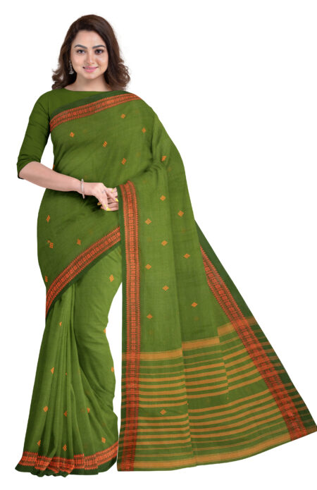 Handwoven Dhaniakhali Cotton Saree