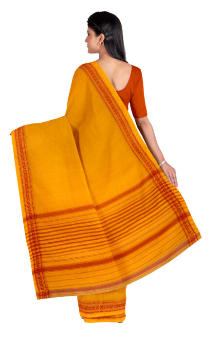 Handwoven Dhaniakhali Cotton Saree - Image 2