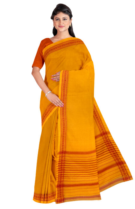 Handwoven Dhaniakhali Cotton Saree