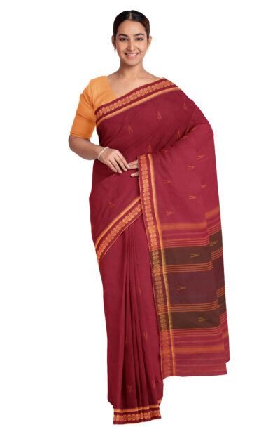 Handwoven Dhaniakhali Cotton Saree
