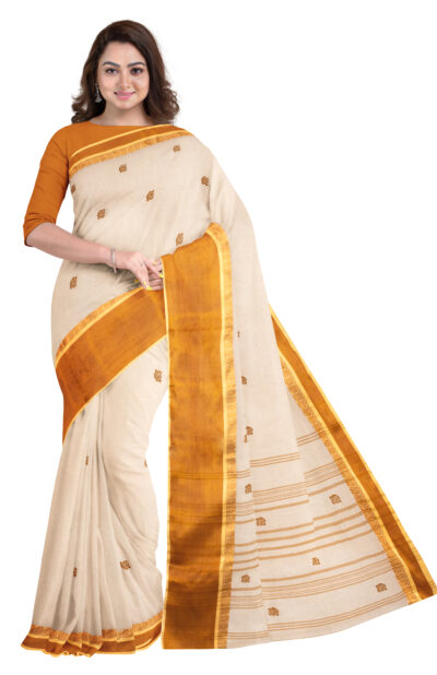 Handwoven Dhaniakhali Cotton Saree