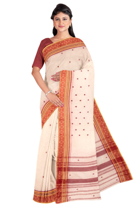 Handwoven Dhaniakhali Cotton Saree
