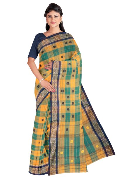Handwoven Dhaniakhali Cotton Saree
