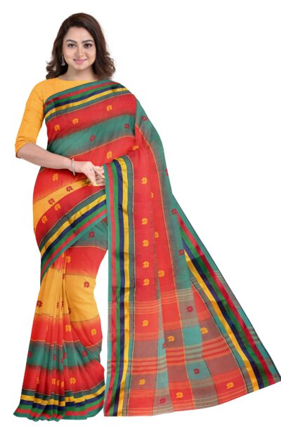 Handwoven Dhaniakhali Cotton Saree