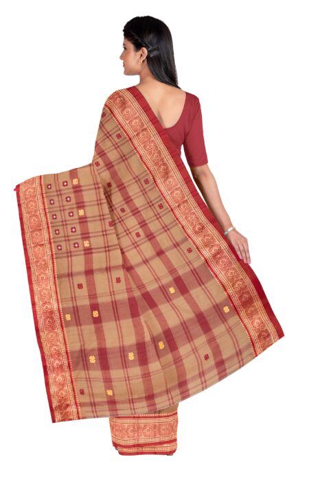Handwoven Dhaniakhali Cotton Saree - Image 2