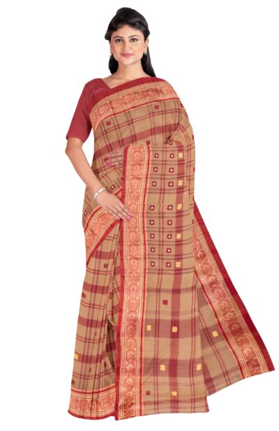 Handwoven Dhaniakhali Cotton Saree