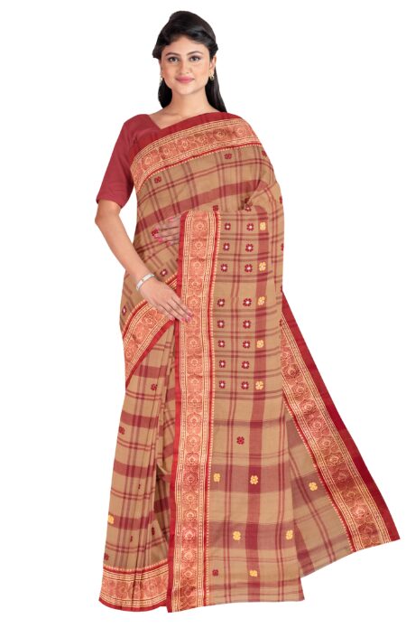 Handwoven Dhaniakhali Cotton Saree