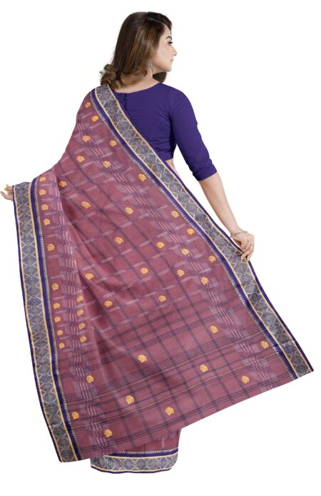 Handwoven Dhaniakhali Cotton Saree - Image 2