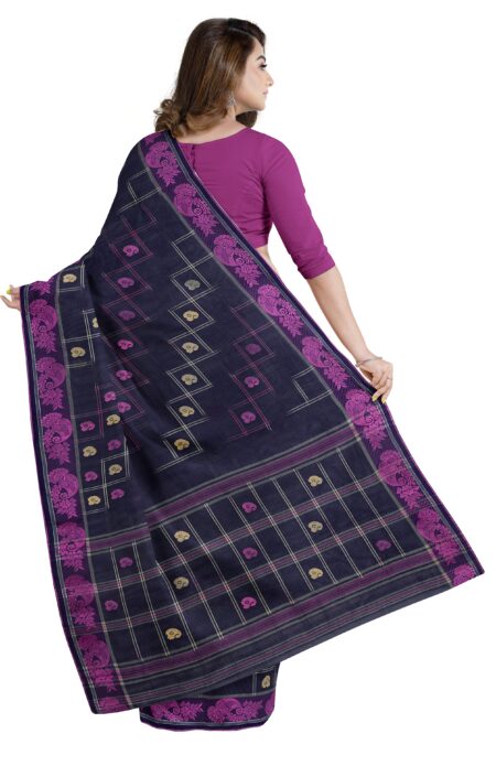 Handwoven Dhaniakhali Cotton Saree - Image 2