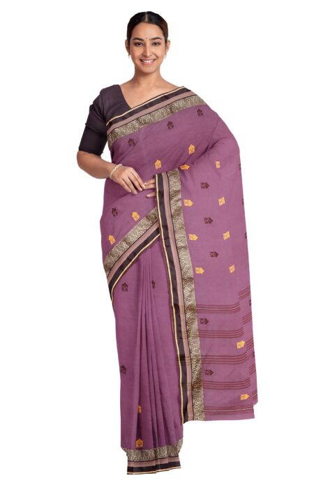 Handwoven Dhaniakhali Cotton Saree