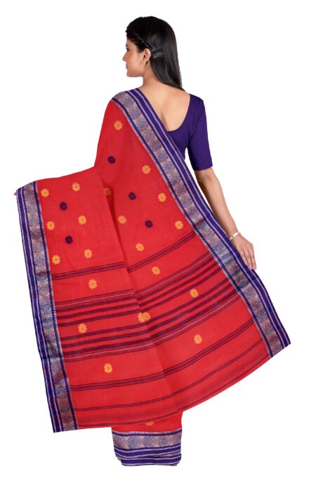 Handwoven Dhaniakhali Cotton Saree - Image 2