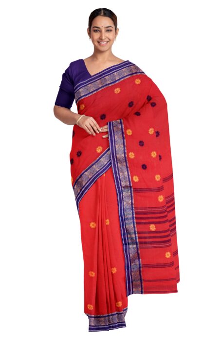 Handwoven Dhaniakhali Cotton Saree