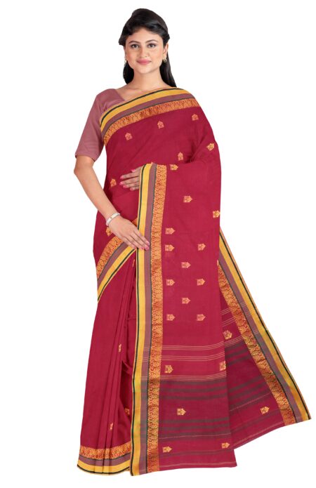 Handwoven Dhaniakhali Cotton Saree