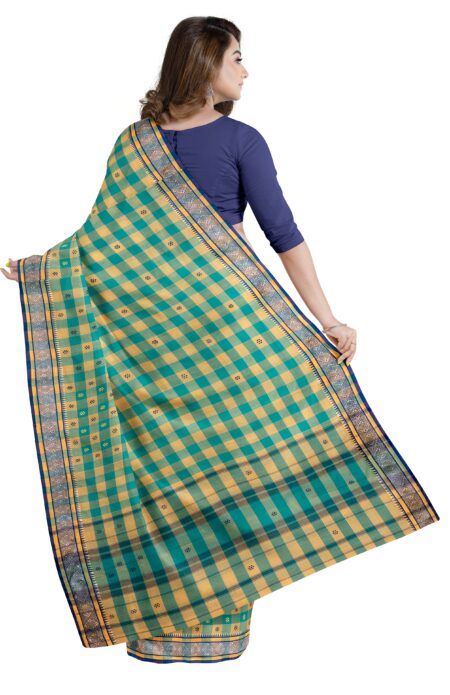 Handwoven Dhaniakhali Cotton Saree - Image 2