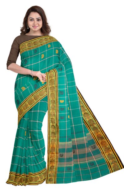 Handwoven Dhaniakhali Cotton Saree