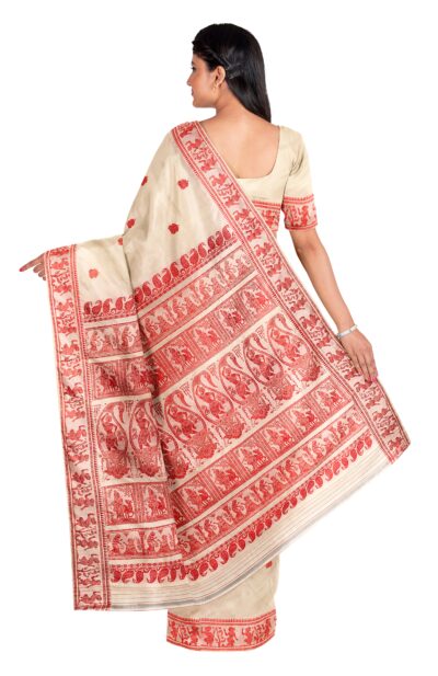 Baluchari Silk Saree - Off-White