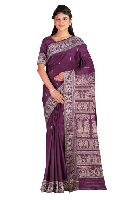 Baluchari Silk Saree - Megenta