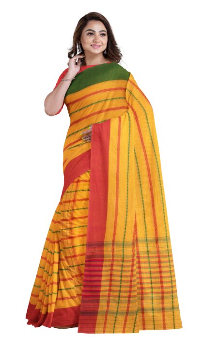 Handwoven Dhaniakhali Cotton Saree
