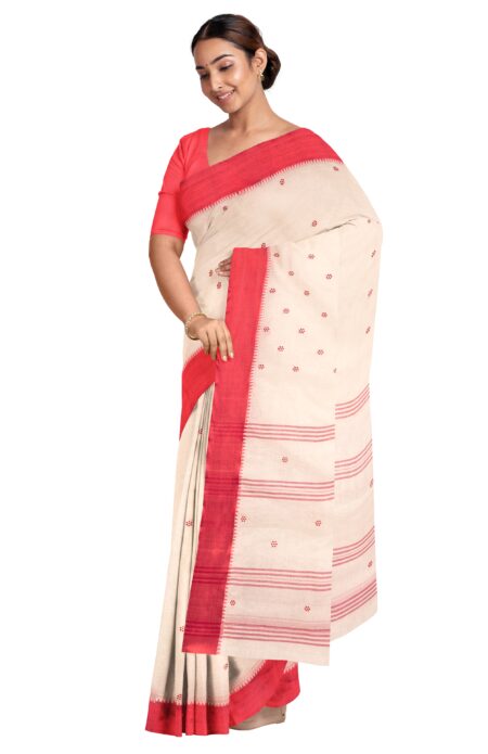 Handwoven Dhaniakhali Cotton Saree
