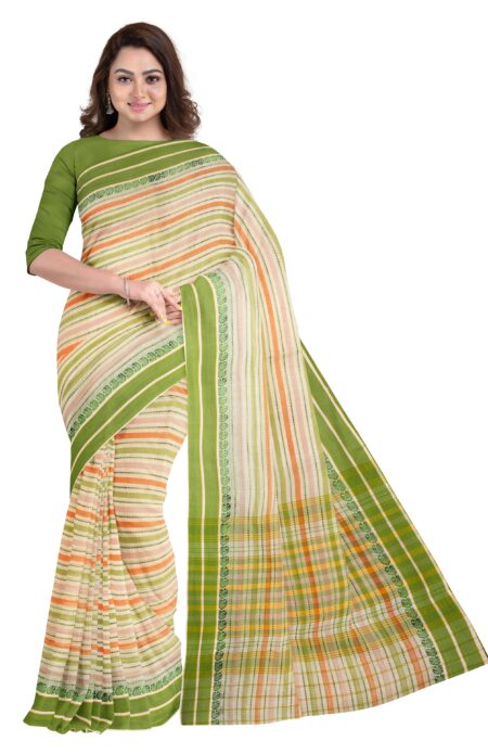 Handwoven Dhaniakhali Cotton Saree