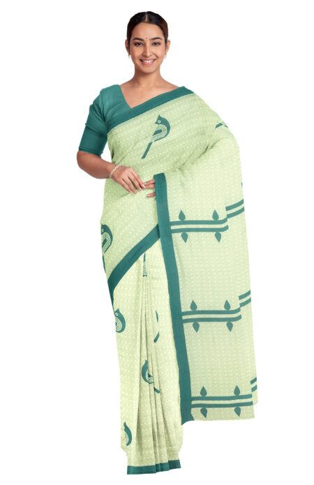 Printed Handwoven Cotton Saree